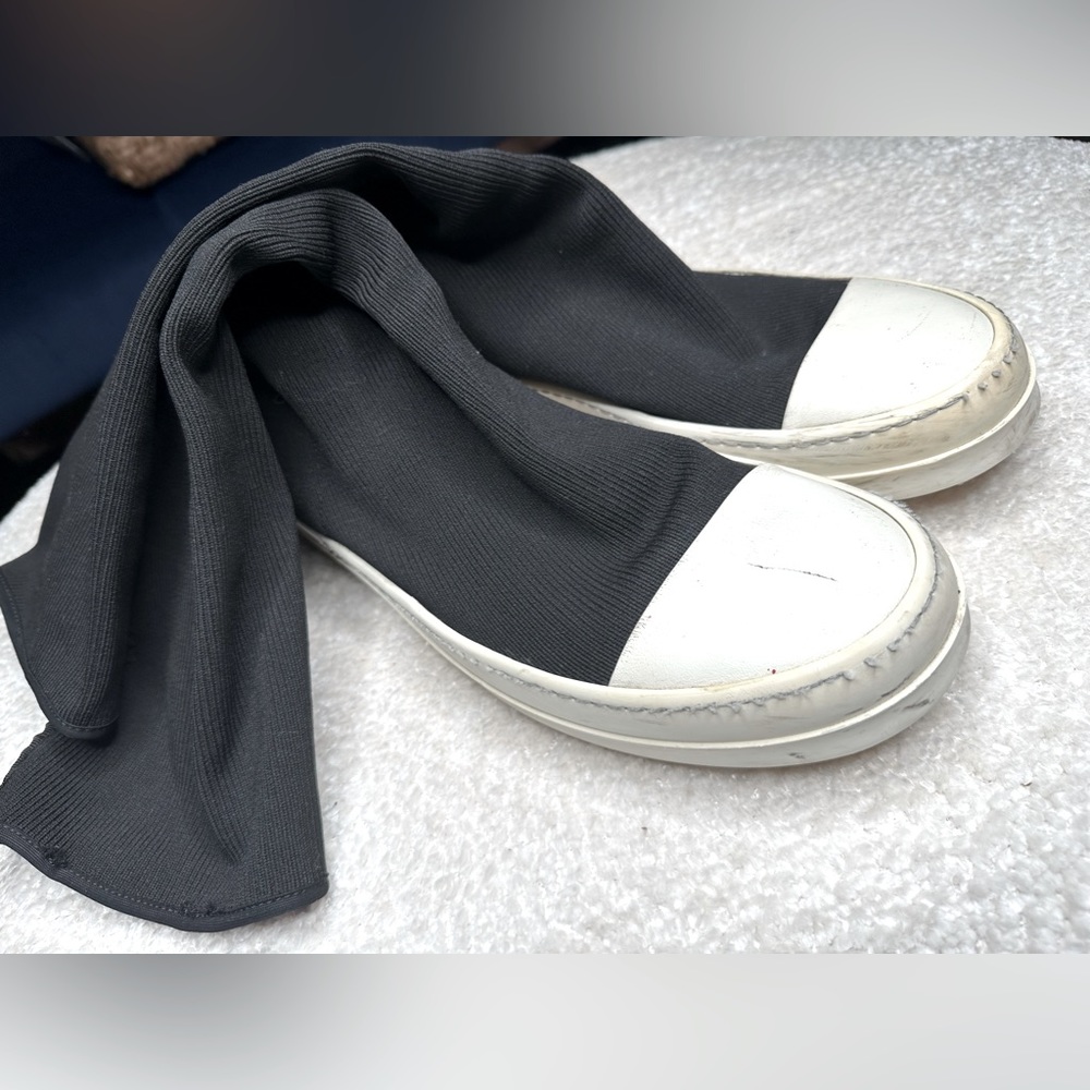 Rick Owens DRKSHDW Mid Calf Ramones Sock Shoes Black size 10